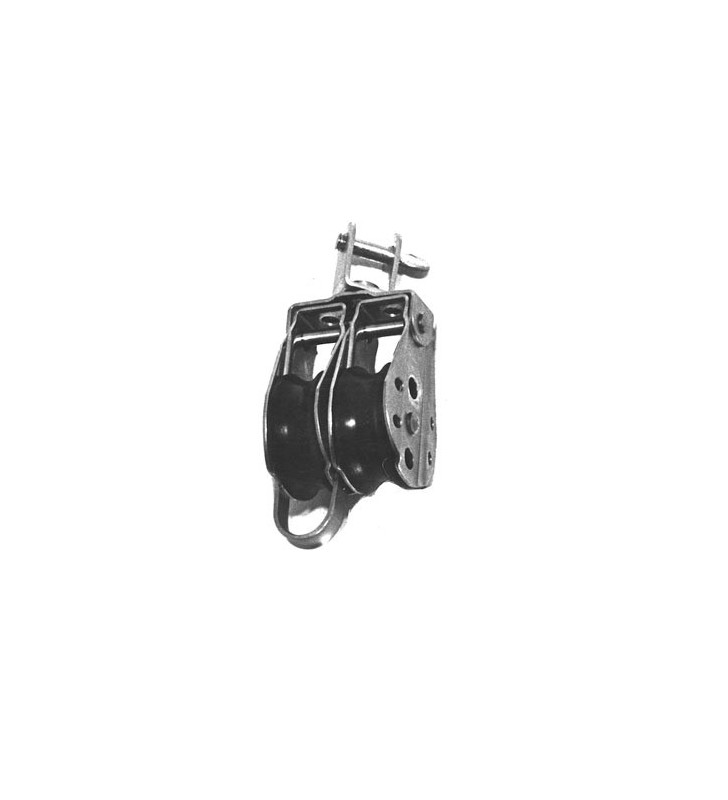 Polea doble giratoria con arraigo serie Midi
