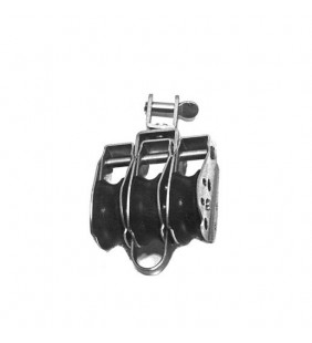 Polea triple giratoria con arraigo serie Midi
