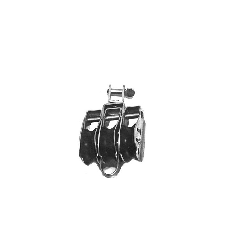 Polea triple giratoria con arraigo serie Midi