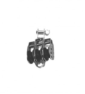 Mini polea triple giratoria con arraigo