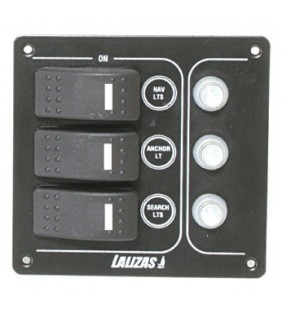 Panel de 3 interruptores Offshore negro
