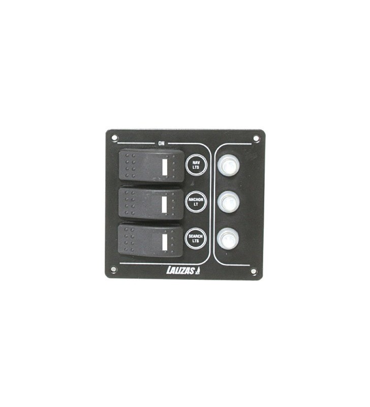 Panel de 3 interruptores Offshore negro