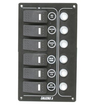 Panel de 6 interruptores Offshore negro