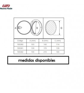 Registro redondo 164 mm Nuova Rade
