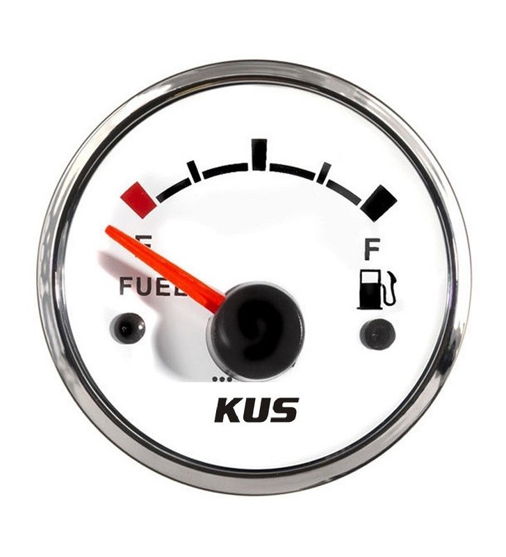 Indicador de combustible 0-190 Ohm KUS Inox/Blanco