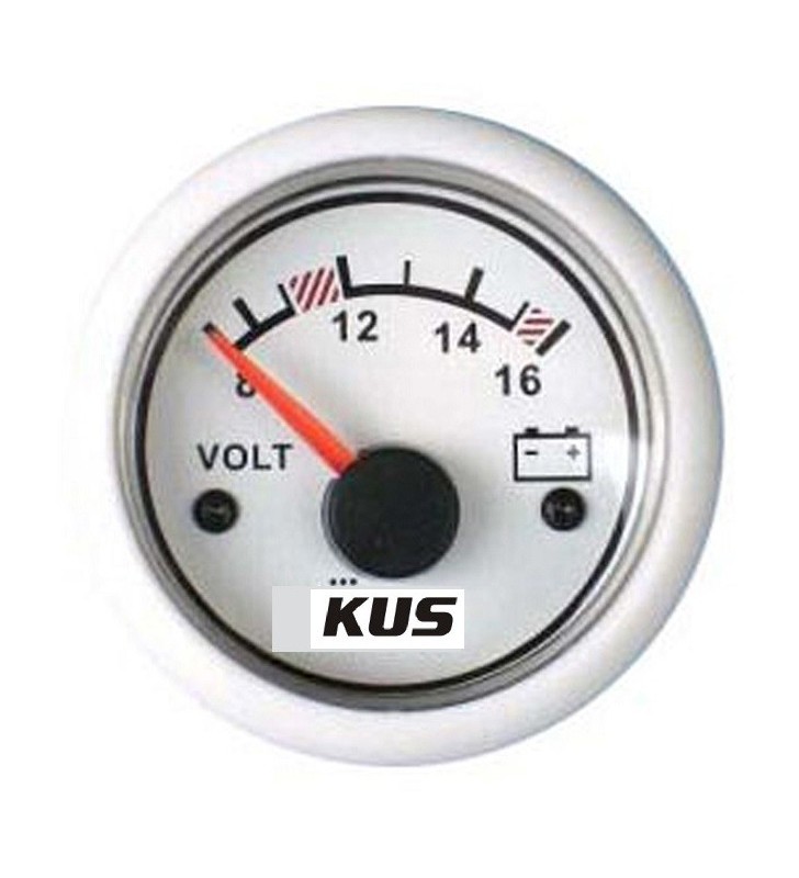 Voltímetro analógico 12V Kus blanco