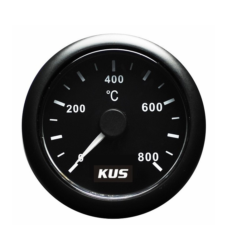 Reloj de temperatura motor Kus negro - Promonautica