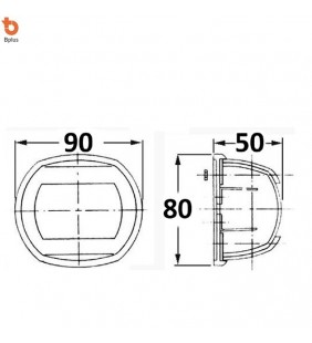 Medidas de Luz Classic inox babor