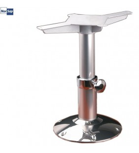 Pie de mesa elevable manual aluminio glossy