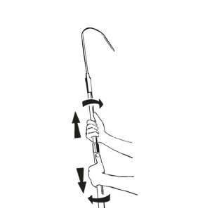 Garfio de pesca extensible 83 a 124 cm