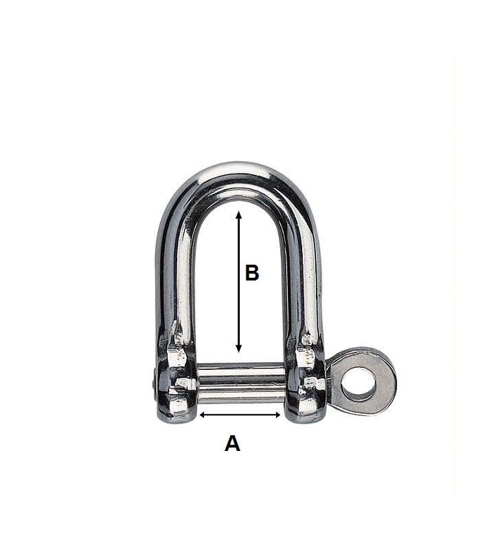 Grillete inox 14mm recto