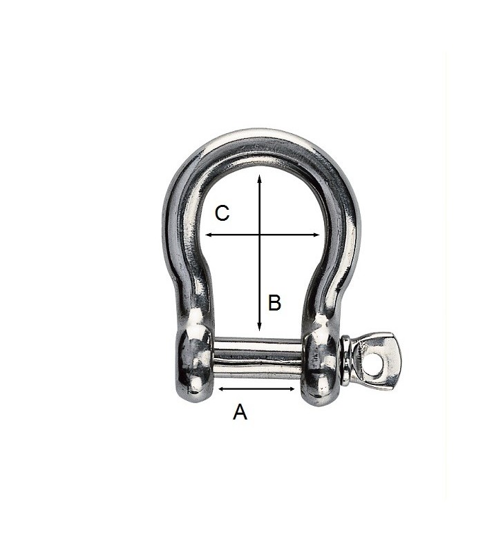 Grillete inox 16mm lira