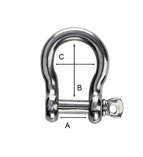 Grillete inox 20mm lira