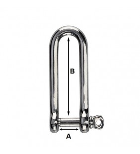 Grillete inox 6mm largo