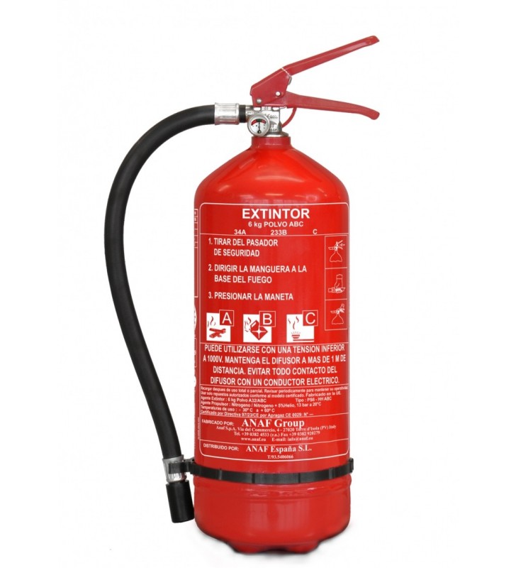 Extintor 6 Kg homologado ABC