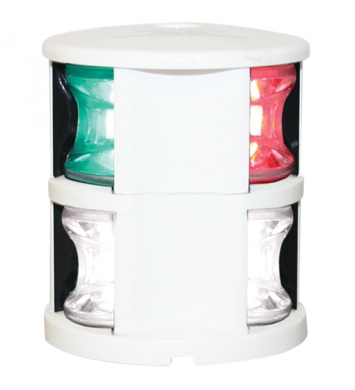 Fos led tricolor y fondeo barcos hasta 12 mts - carcasa blanca