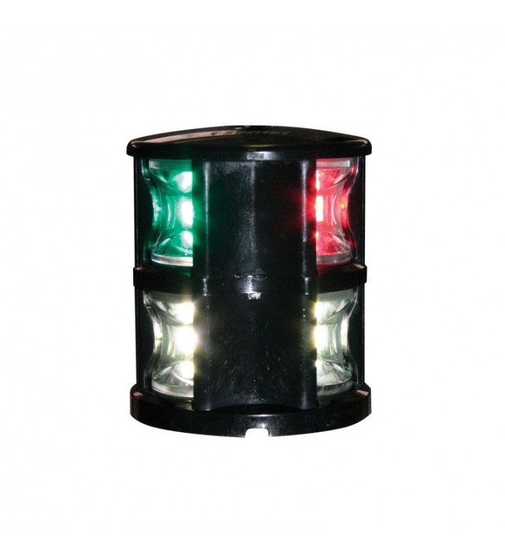 Fos led tricolor y fondeo barcos hasta 12 mts - carcasa negra