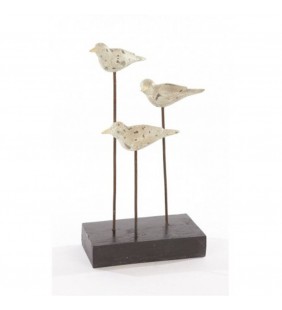 Conjunto gaviotas en pedestal