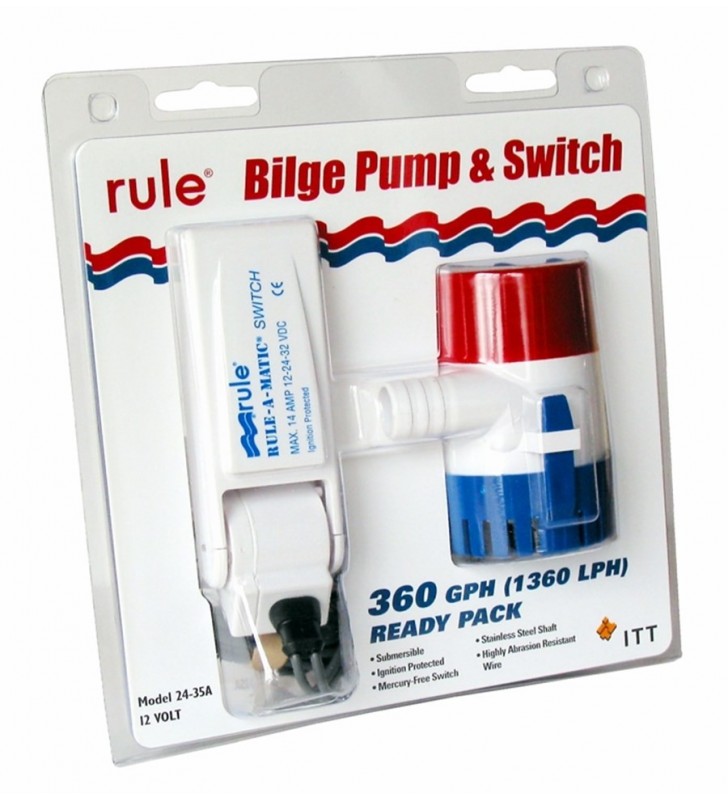 Bomba de achique con interruptor automático Rule 300GPH