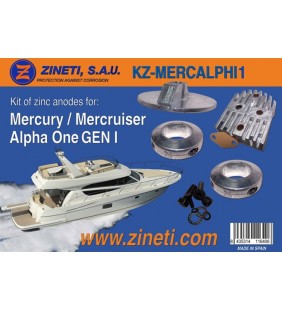 Kit ánodos Mercury Mercruiser Alpha One Gen I