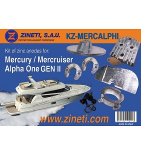 Kit ánodos Mercury/Mercruiser Alpha One GEN II
