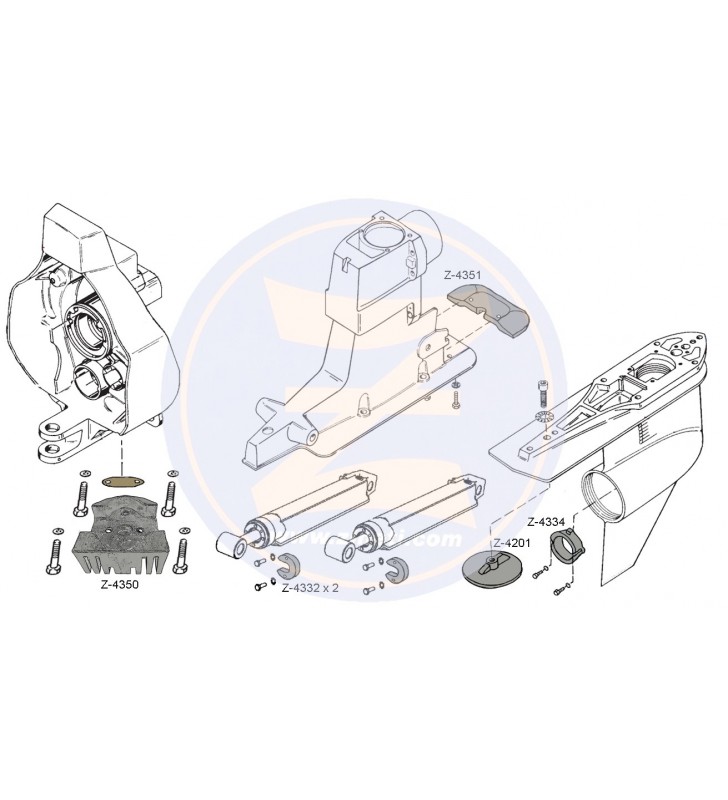 Kit ánodos Mercury/Mercruiser Alpha One GEN II