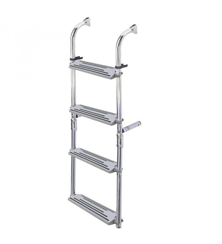Escalera inox 4 peldaños ajustables