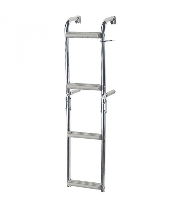 Escalera inox 4 peldaños ancho 215 mm