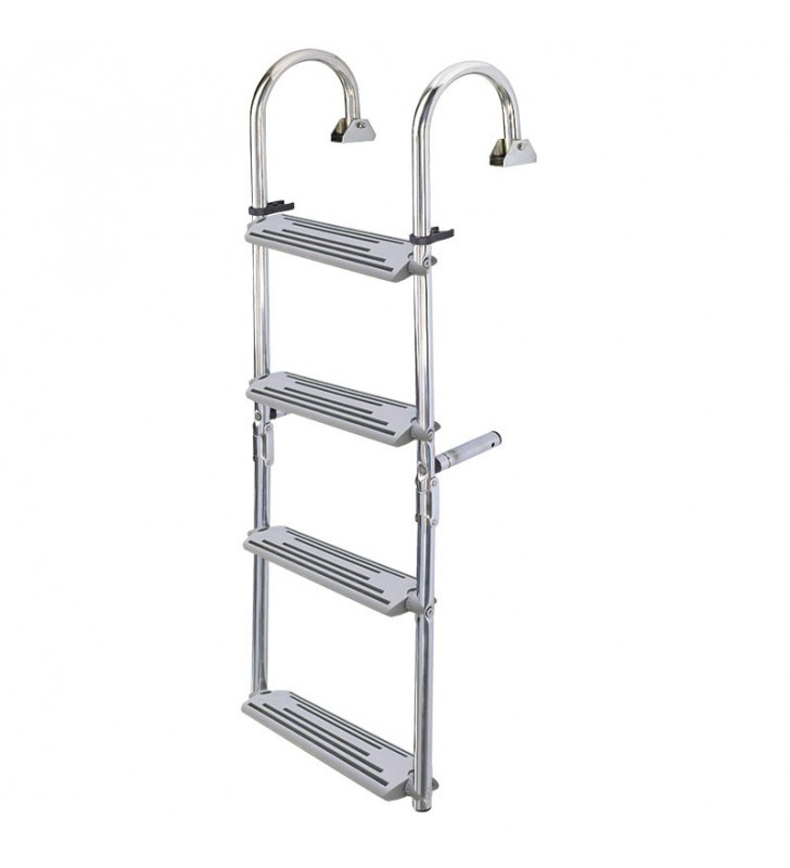 Escalera plegable inox 6 peldaños ajustables