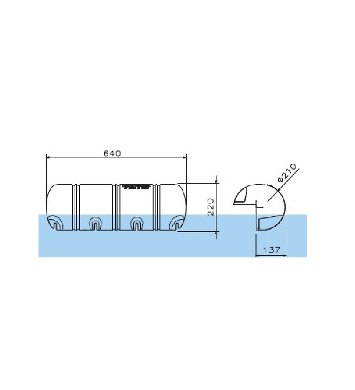 Medidas de Bumper 3/4 standard 64 cm Ocean