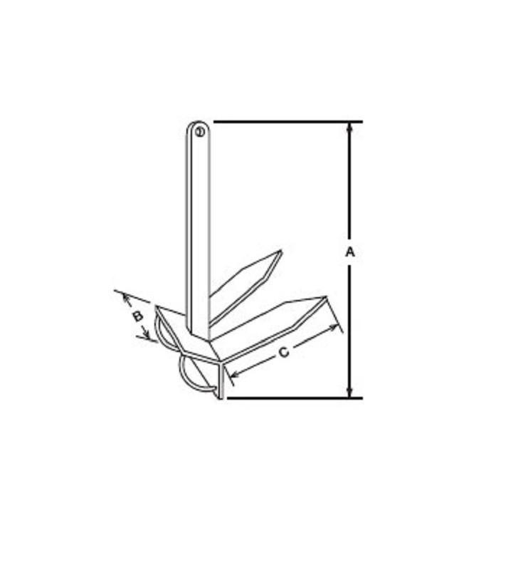 Ancla Yate 10 kg galvanizado