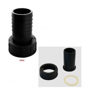 Racord recto 38 mm Ø con rosca hembra