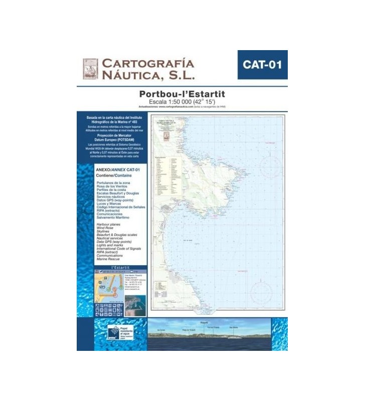 Carta Náutica CAT-01 Portbou a L'Estartit