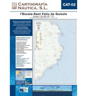 Carta náutica CAT-02 L'Escala - Sant Feliu de Guixols