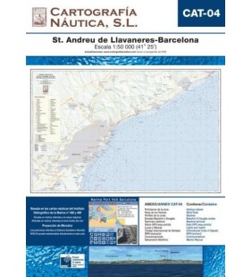 Carta náutica CAT-04 Sant Andreu de Llavaneres - Barcelona
