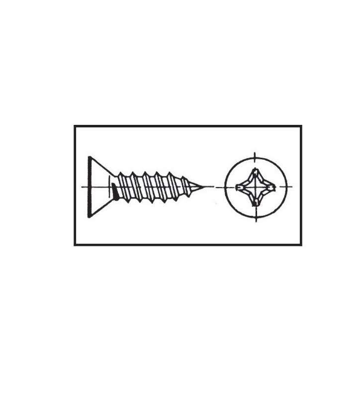 Tornillo 4,2X19 avellanado inox