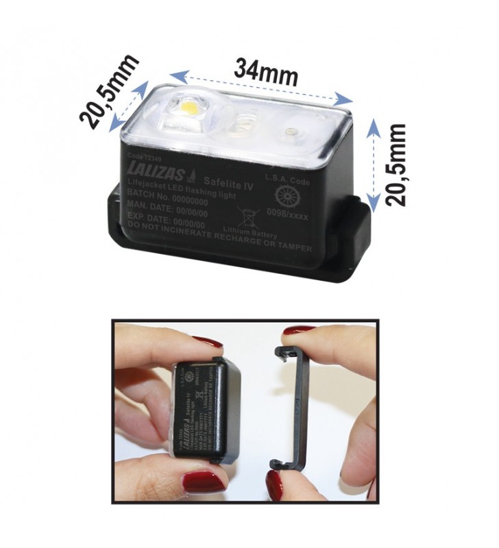 Safelite IV luz led automática para chaleco