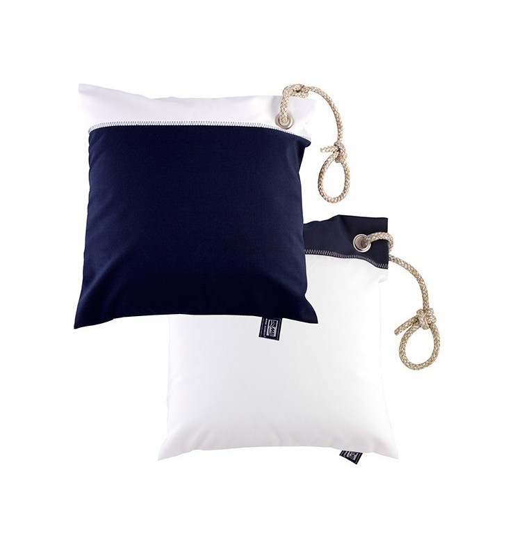 Set 2 fundas cojín anti viento azul waterproof con cabo y relleno