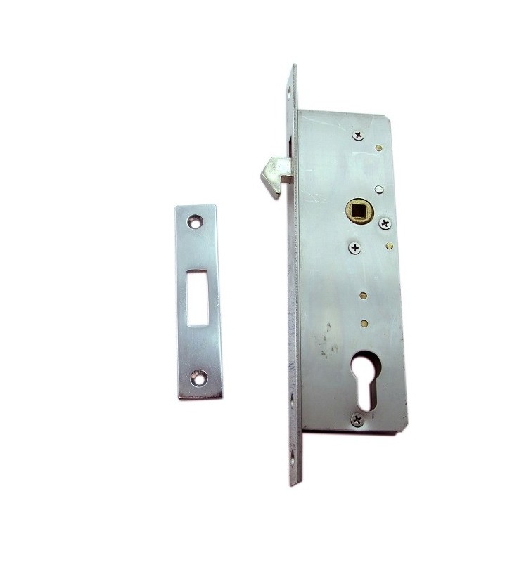 Cerradura de embutir para bombín para puerta corredera