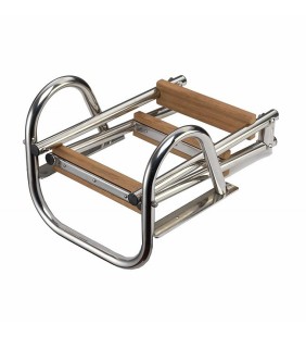 Escalera plegable con pasamanos 3 peldaños
