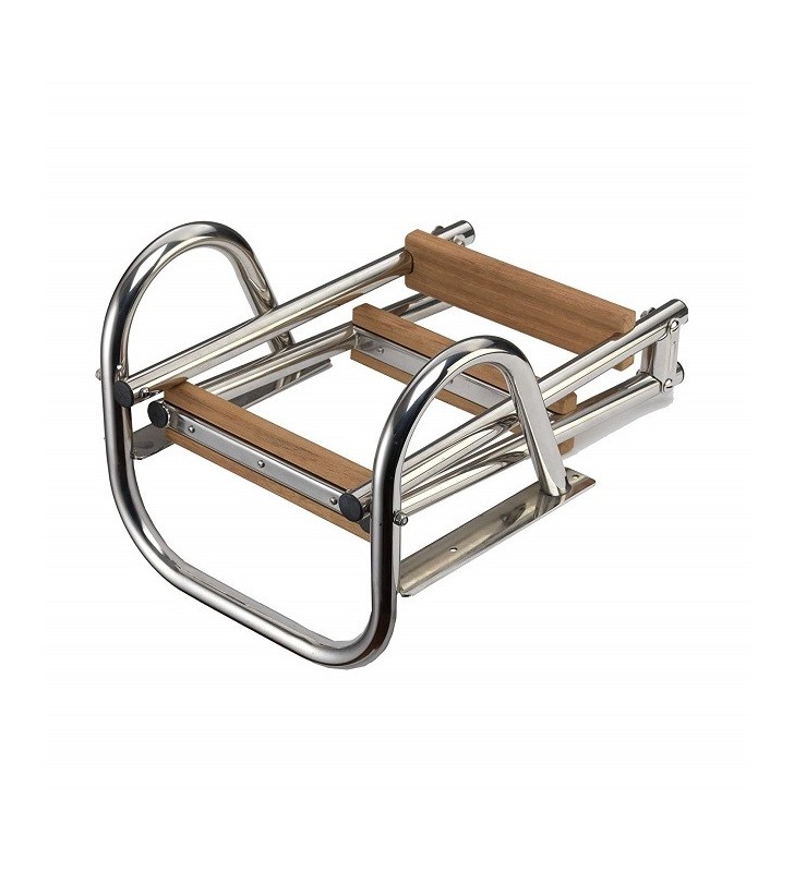 Escalera plegable con pasamanos 3 peldaños