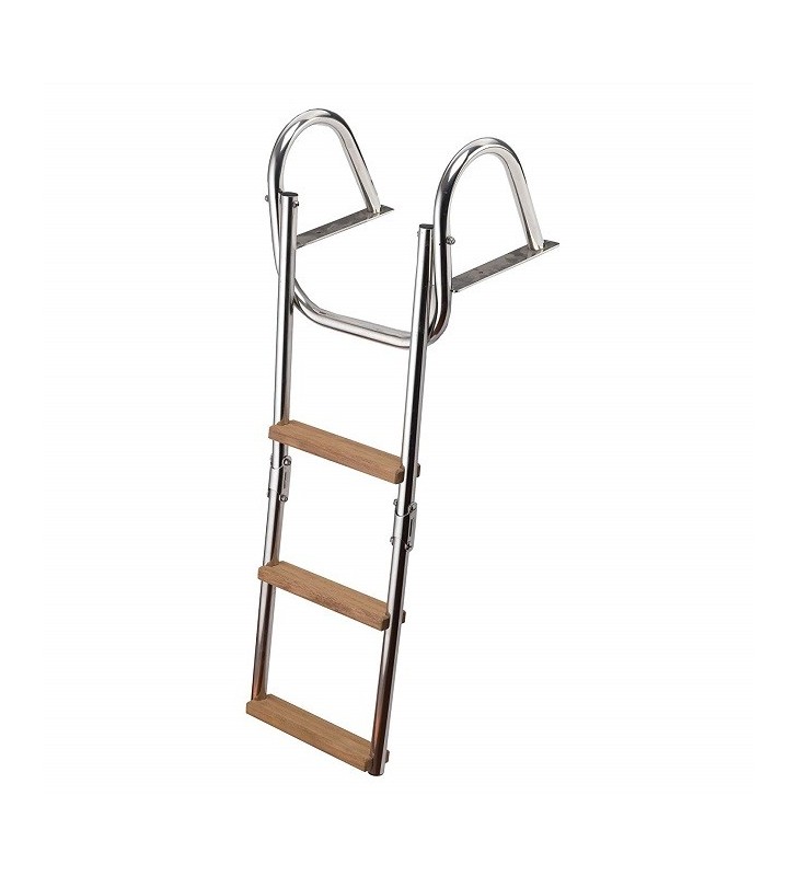 Escalera plegable con pasamanos 3 peldaños