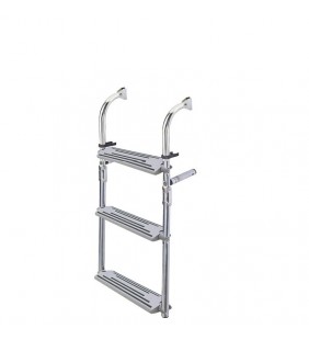 Escalera inox 3 peldaños ajustables
