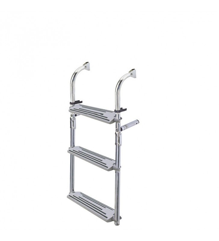 Escalera inox 3 peldaños ajustables