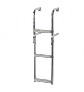 Escalera inox 3 peldaños ancho 215 mm