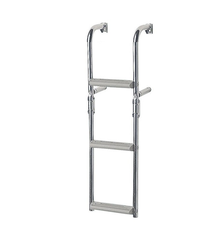 Escalera inox 3 peldaños ancho 215 mm