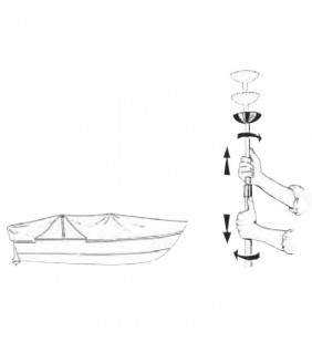 Puntal telescópico 66 a 102 cm para lona de fondeo