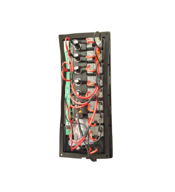 Panel 8 interruptores y toma 12 V madera