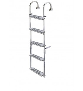 Escalera plegable inox 5 peldaños ajustables