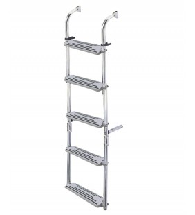 Escalera inox 5 peldaños ajustables